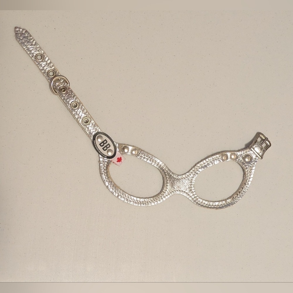 Buddy Belt Leather Dog Harness Size 2 Limited Edition Colour Silver.